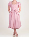 Dirndl Magnolia in Altrosa mit Puffärmeln, Vorderansicht