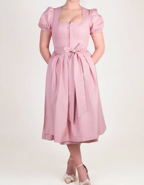 Dirndl Magnolia in Altrosa mit Puffärmeln, Vorderansicht